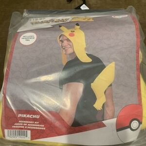 Pokemon Adult Halloween Costume Accessory Kit (Headpiece & Tail) - Pikachu